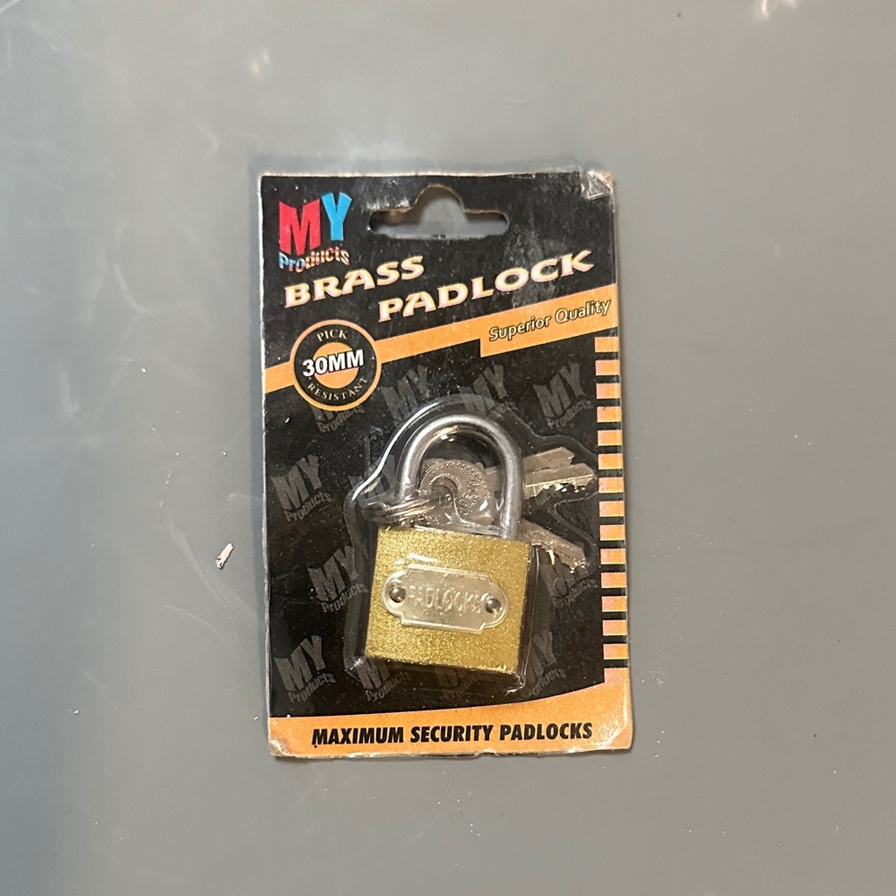 MY Products Brass Padlock - Gold 30mm